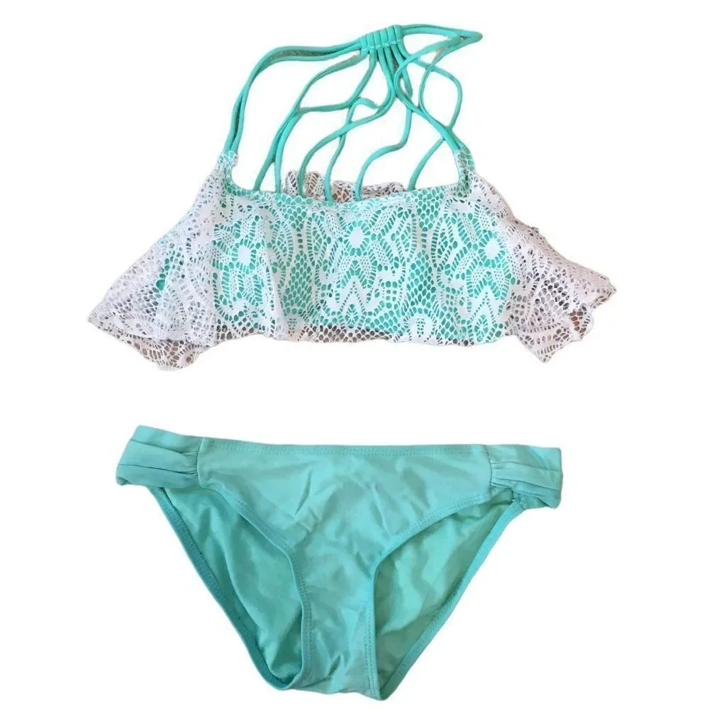 YMI 2 piece young girls bathing suit
